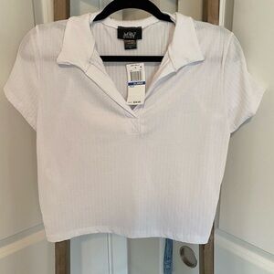 NWT - Just Polly Women’s Cropped Polo Top - Size XL